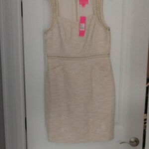 Lilly Pulitzer Cream and Gold Textured Dress